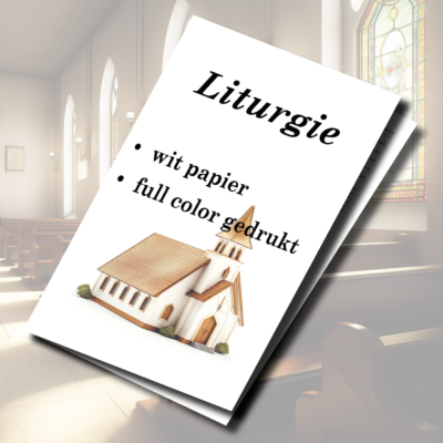 Liturgie A5 formaat standaard wit papier geheel gedrukt in full color