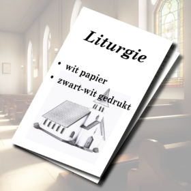 Liturgie A5 formaat standaard wit papier gedrukt in zwart-wit